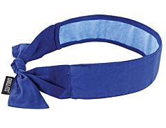 Ergodyne 12567 Chill-Its 6700Ct Evaporative Cooling Bandana W/Ct - Tie, Solid Blue