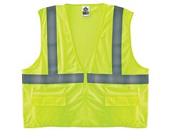 Ergodyne 21169 Glowear 8225Z Type R Class 2 Standard Solid Vest, Lime, 4Xl/5Xl, 1/Each