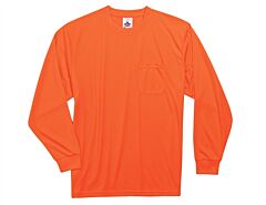 Ergodyne 21596 Glowear 8091 Non-Certified Long Sleeve T-Shirt, Orange, 2X-Large, 1/Each