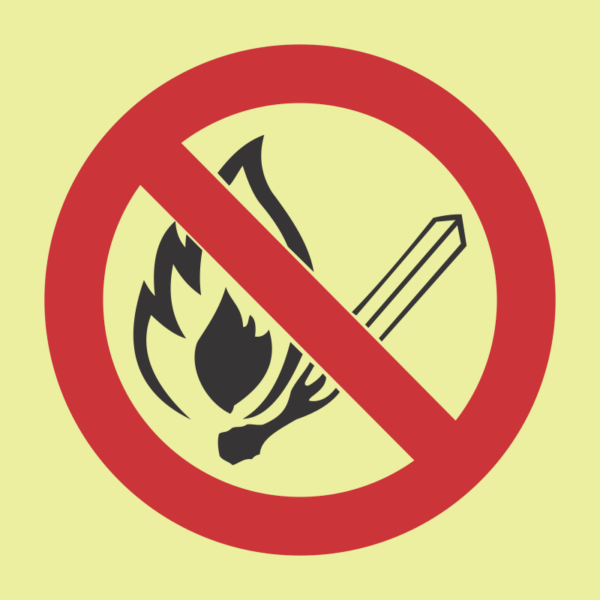 F25 No open flame 190x190mm