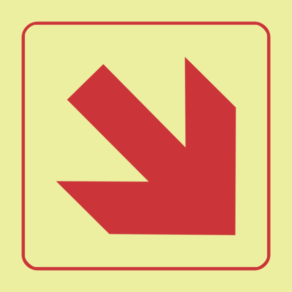 F51 Arrow down right 29x29cm