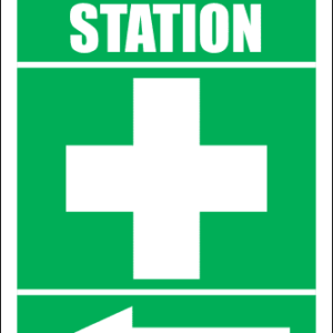 FA12 - First Aid Station Left Sign
