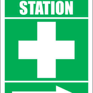 FA13 - First Aid Station Right Sign