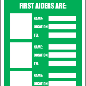 FA20 - First Aiders Sign