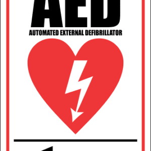 FA24 - AED Automated External Defibrillator Left Sign