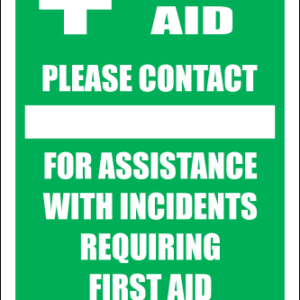 FA27 - First Aid Contact Sign