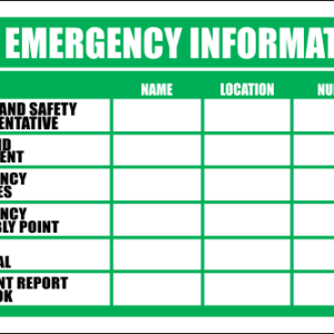 FA28 - Emergency Information Sign