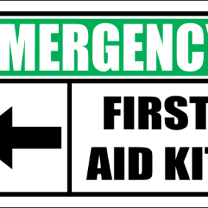 FA57 - Emergency First Aid Kit Left Sign