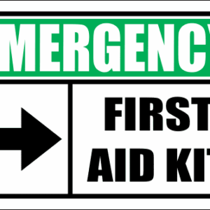 FA58 - Emergency First Aid Kit Right Sign
