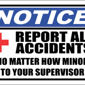 FA59 - Notice Report All Accident Sign