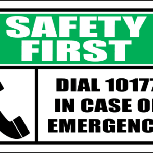 FA60 - Safety First Dial Number Sign