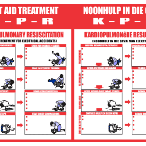 FA7 - CPR Cardio Pulmonary Resuscitation English And Afrikaans Sign