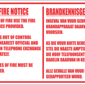 FR18 - Fire Notice Safety Sign