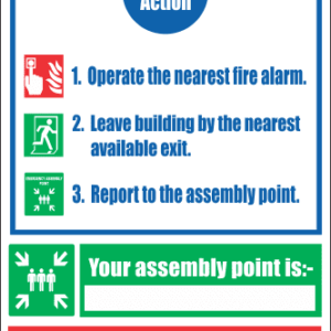 FR26 - Fire Action Safety Sign IV