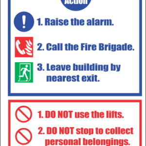 FR29 - Fire Action Safety Sign VI