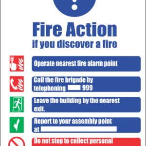 FR30 - Fire Action Safety Sign VII