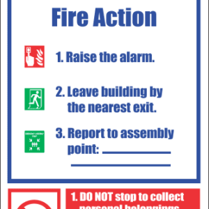 FR32 - Fire Action Safety Sign IX