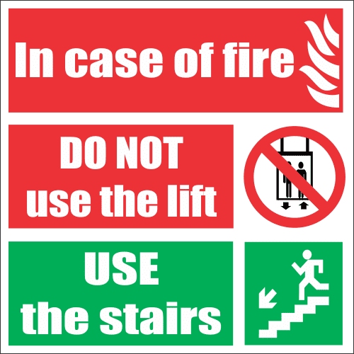 FR35 - In Case Of Fire Safety Sign