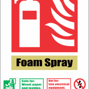 FR36 - Foam Spray Safety Sign
