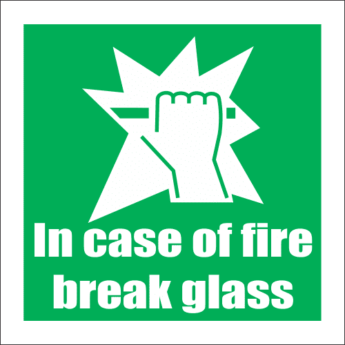 FR42 - Break Glass Safety Sign