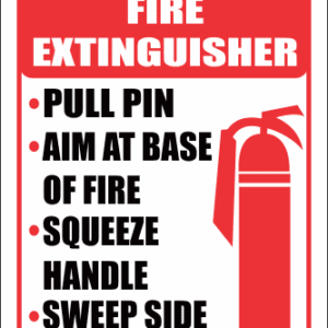 FR43 - How To Use a Fire Extinguisher Safety Sign