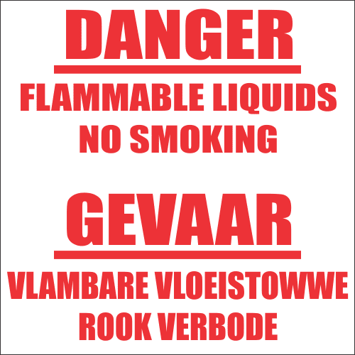 FR5 - Flammable Liquids Safety Sign