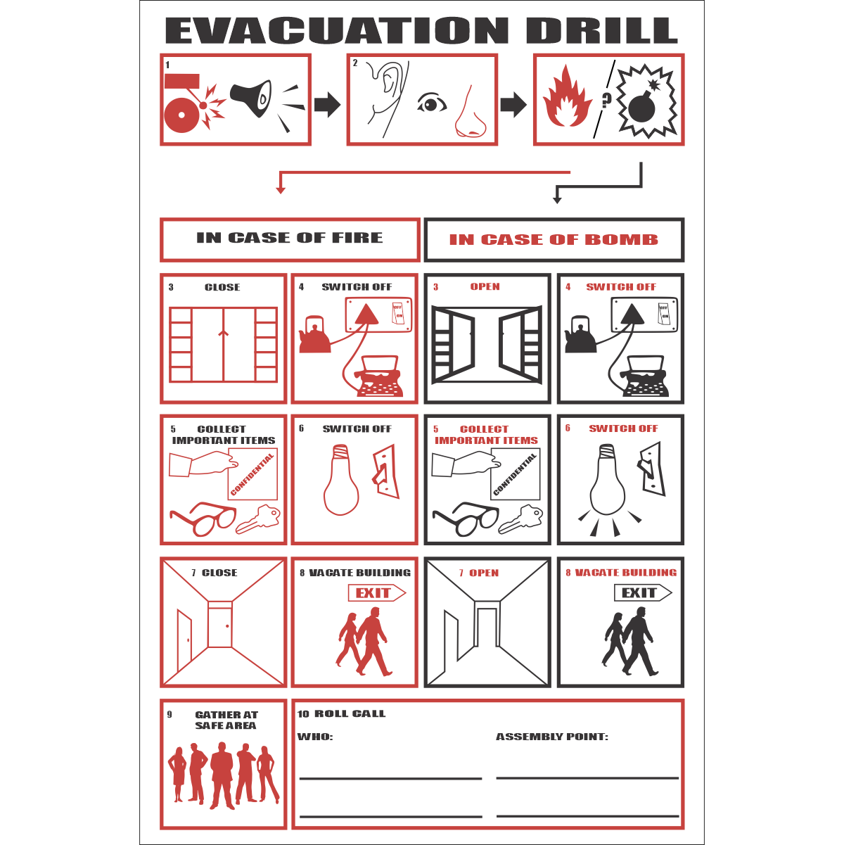 FR56 - Evacuation Drill Sign