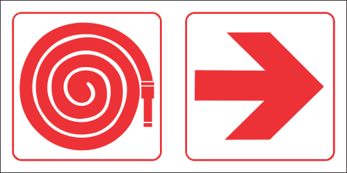 FR66 - Fire Hose Right Safety Sign