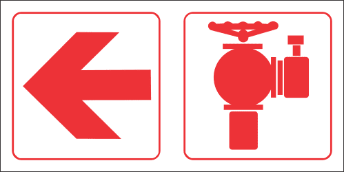 FR68 - Fire Hydrant Left Safety Sign