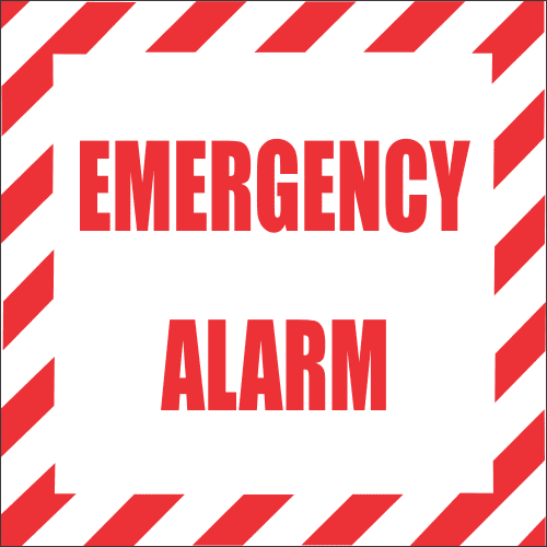 FR8 - Emergency Alarm Safety Sign