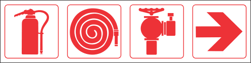FR80 - Location Fire Fighting Equipment Right Safety Sign