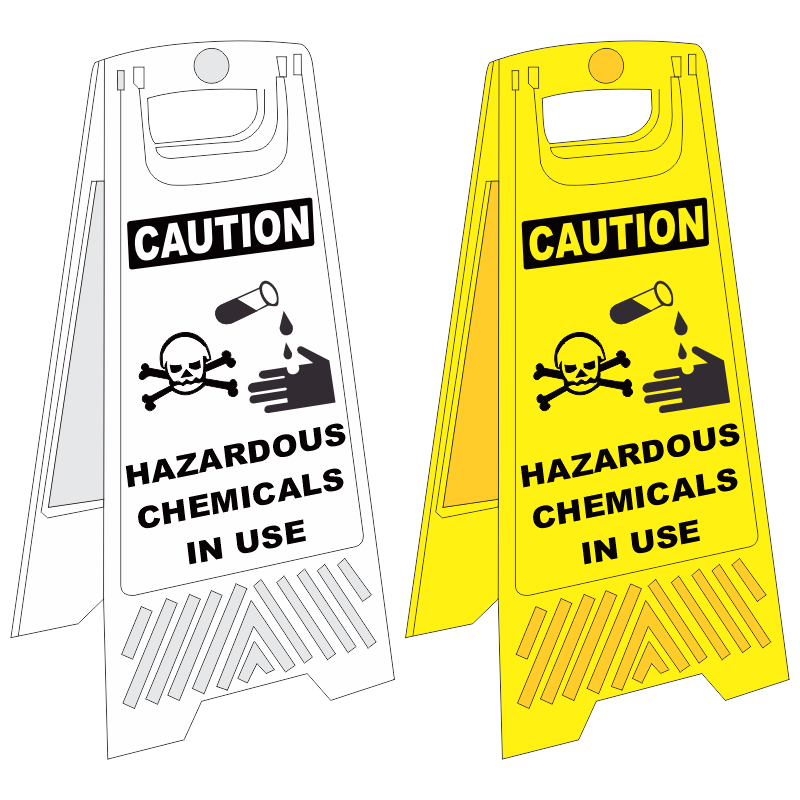 FS36 - Hazardous Chemicals In Use A-Frame Floor Stand