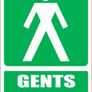 GA11E - Gents Toilet Explanatory Sign