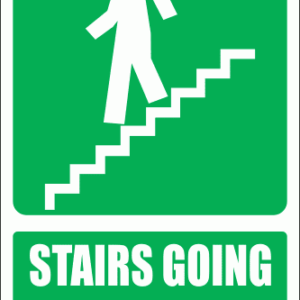 GA17E - Stairs Going Down Explanatory Sign