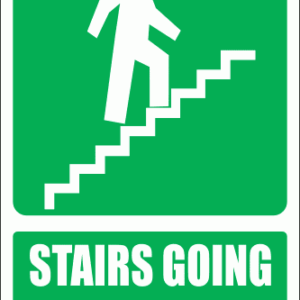 GA18E - Stairs Going Up Explanatory Sign