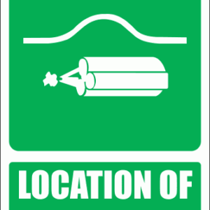 GA21E - Location Of Bomb Bag Explanatory Sign