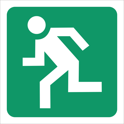 GA3 Left direction to escape route 190x190mm
