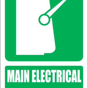 GA34E - Main Electrical Switch Explanatory Safety Sign