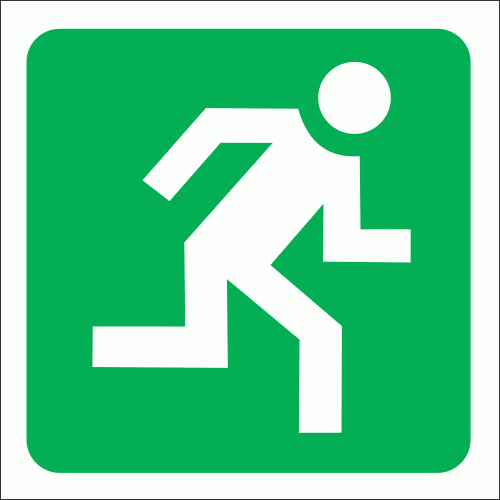 GA4 - Escape Route Right Sign
