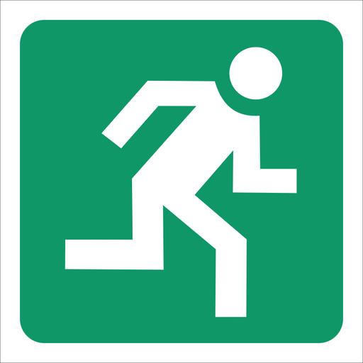 GA4 Right direction to escape route 290x290mm