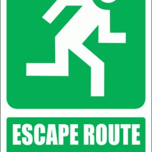 GA4E - Escape Route Right Explanatory Sign