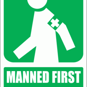 GA5E - Manned First Aid Station Explanatory Sign