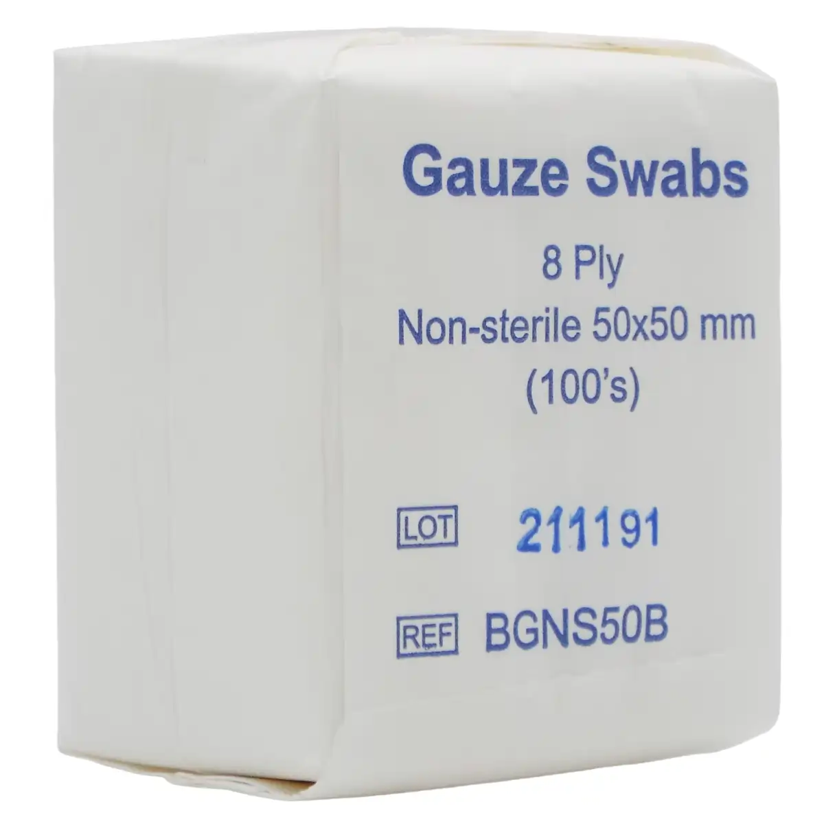 Gauze Swabs 50mm x 50mm (8-Ply, Non-Sterile, Pack of 100) ? Medical Dressing Pads