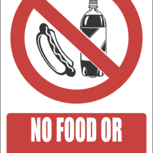 H16 - No Food And Drinks Allowed Sign
