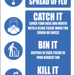 H19 - Prevent The Spread Of Flu Sign