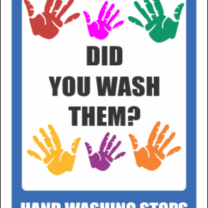 H3 - Did You Wash Your Hands Sign