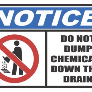 H5 - Do Not Dump Chemicals Sign