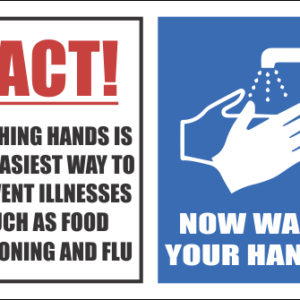H7 - Fact Wash Hands Sign