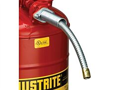 Justrite 11078 Flexible Hose For Type Ii Accuflow, 5/8" Od X 9" L