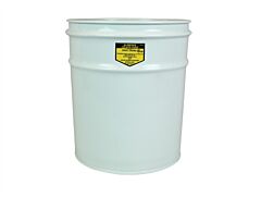 Justrite 26040W Cease-Fire Waste Receptacle, Safety Drum Can Only, 4.5 Gallon, White